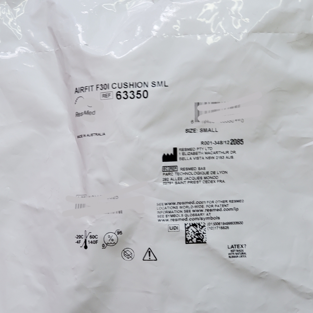 AirFit F30i 63350 Small Cushion Replacement Small Sealed - Picture 2 of 2